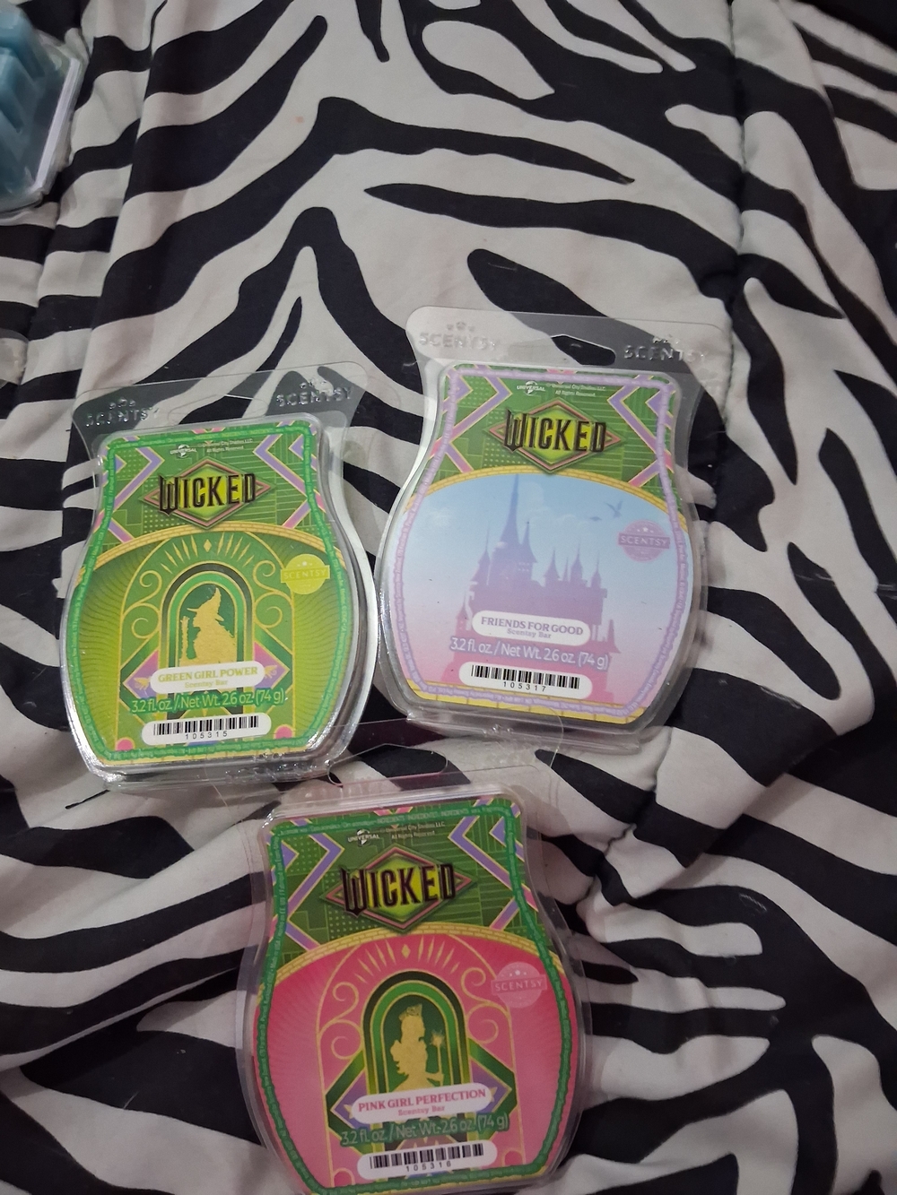 Scentsy Wicked Wax Bar Bundle - Green, Pink, Lavender